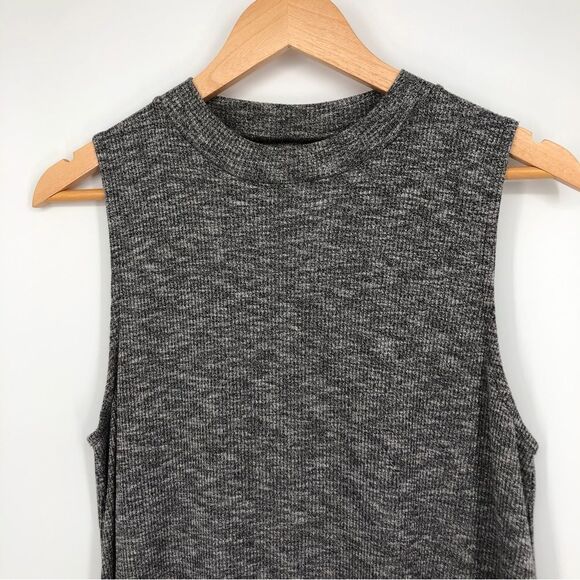 Madewell Marled Mockneck‎ Swingy Tank Dress Gray Womens Large - Picture 4 of 9